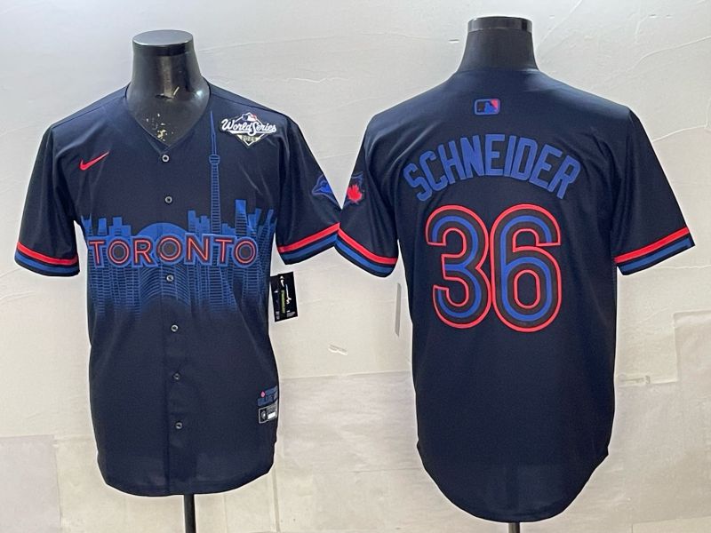 Men 2025 Nike Toronto Blue Jays #36 Schneider Blue Game MLB Jersey 04->toronto blue jays->MLB Jersey